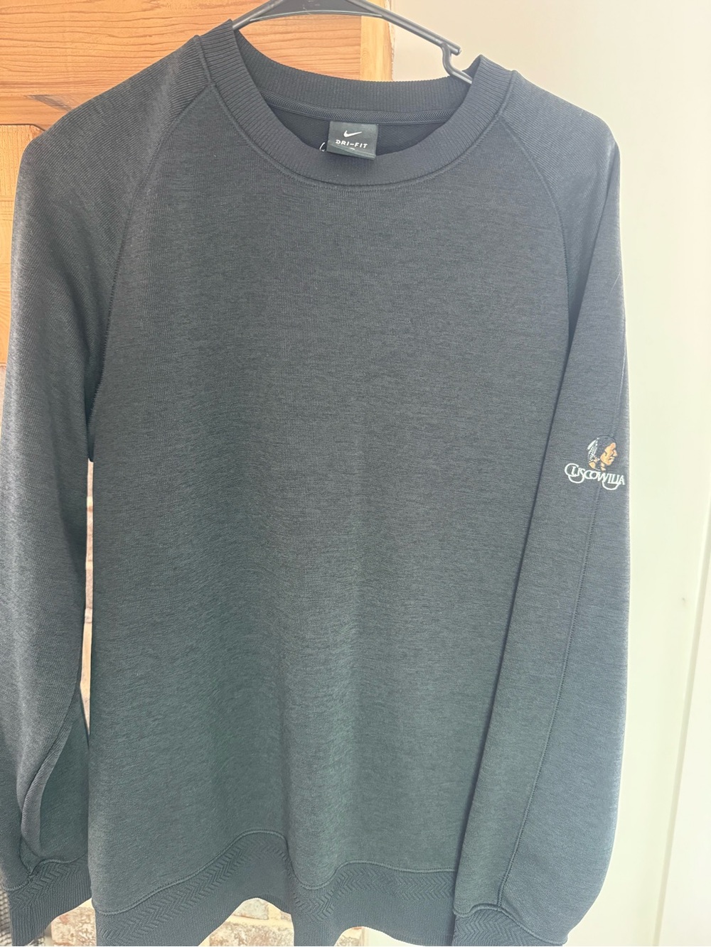 charcoal heather Nike Dri-FIT sweatshirt Cuscowilla Logo
